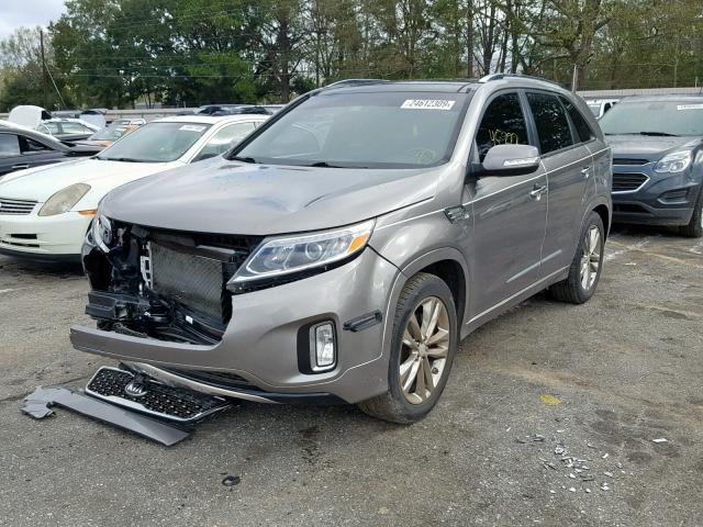 5XYKW4A7XEG444871 - 2014 KIA SORENTO SX GRAY photo 2