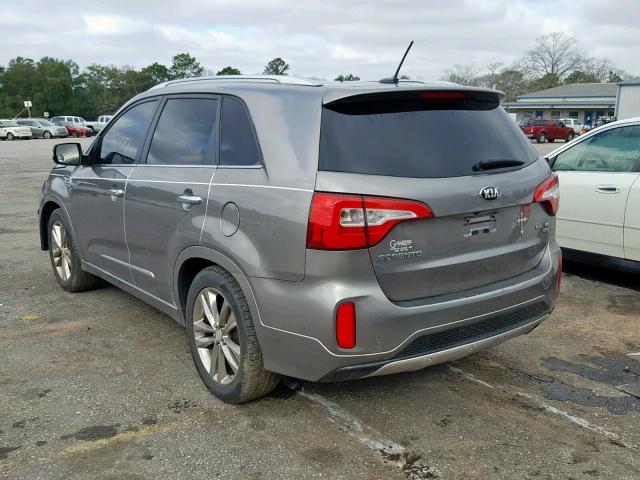 5XYKW4A7XEG444871 - 2014 KIA SORENTO SX GRAY photo 3