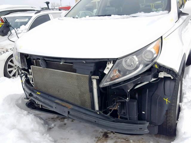 KNDPB3A29D7469272 - 2013 KIA SPORTAGE B WHITE photo 9