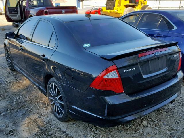 3FAHP0KC0AR104288 - 2010 FORD FUSION SPO BLACK photo 3