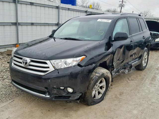 5TDZK3EH3DS121349 - 2013 TOYOTA HIGHLANDER BLACK photo 2