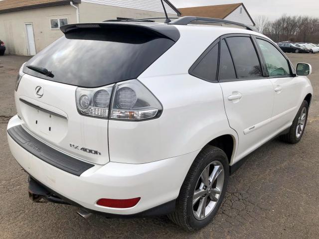 JTJHW31U272017320 - 2007 LEXUS RX 400H WHITE photo 4