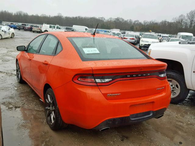 1C3CDFBB1FD302552 - 2015 DODGE DART SXT ORANGE photo 3