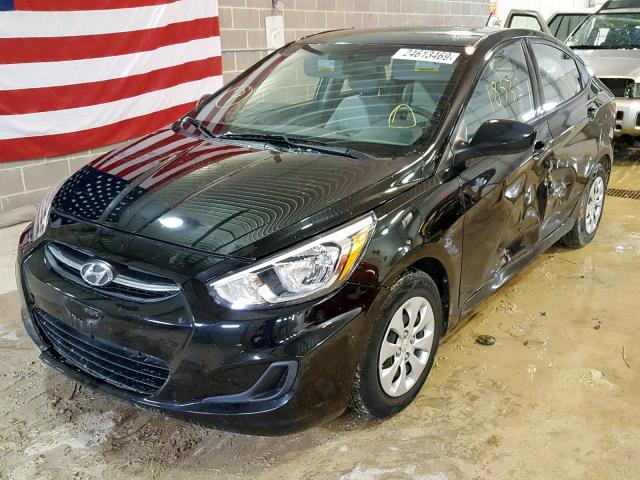 KMHCT4AE5GU155034 - 2016 HYUNDAI ACCENT SE BLACK photo 2