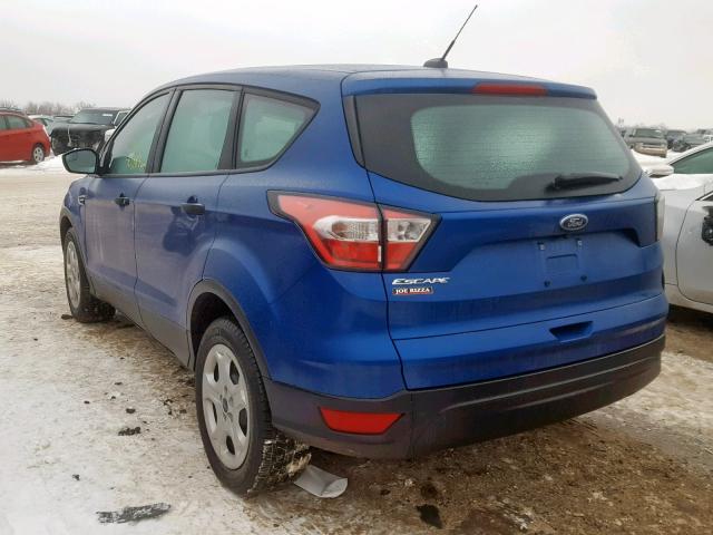 1FMCU0F7XHUA89601 - 2017 FORD ESCAPE S BLUE photo 3