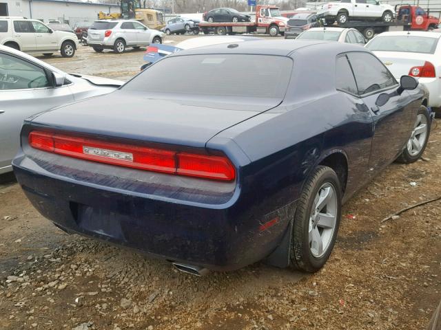 2C3CDYAG4EH209793 - 2014 DODGE CHALLENGER BLUE photo 4