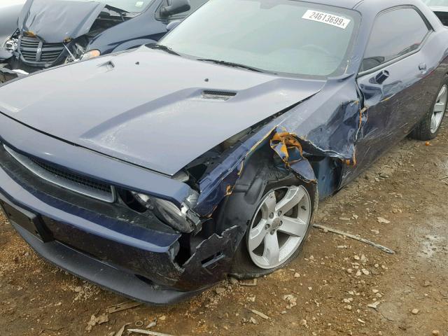 2C3CDYAG4EH209793 - 2014 DODGE CHALLENGER BLUE photo 9