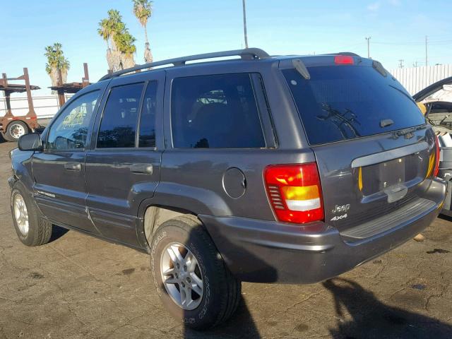 1J8GW48S44C169624 - 2004 JEEP GRAND CHER GRAY photo 3