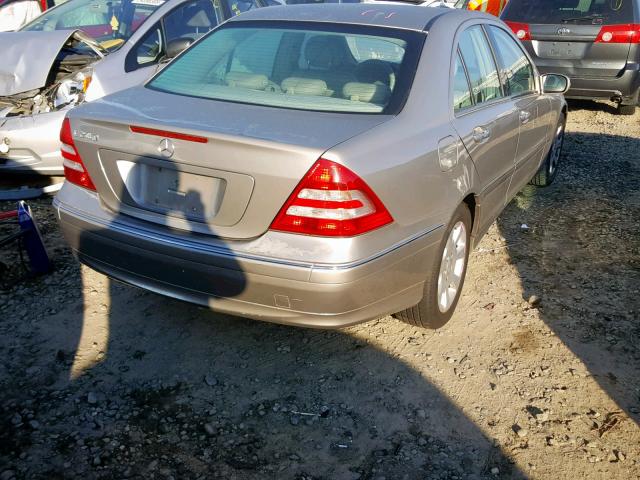 WDBRF61J25A713613 - 2005 MERCEDES-BENZ C 240 SILVER photo 4