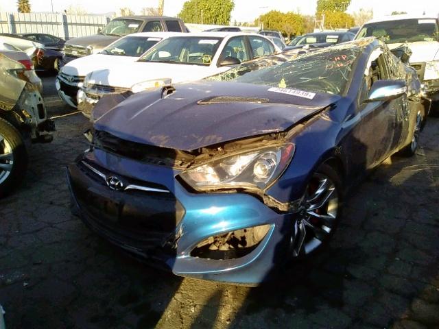 KMHHU6KJ1FU126445 - 2015 HYUNDAI GENESIS CO BLUE photo 2