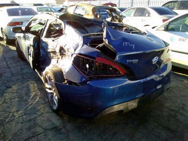 KMHHU6KJ1FU126445 - 2015 HYUNDAI GENESIS CO BLUE photo 3