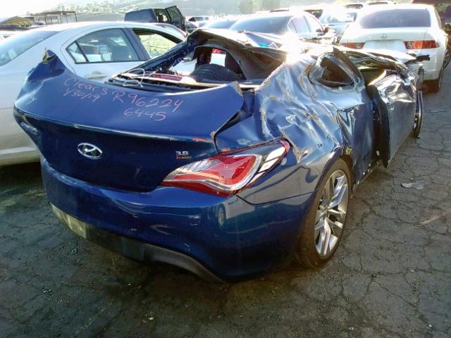 KMHHU6KJ1FU126445 - 2015 HYUNDAI GENESIS CO BLUE photo 4