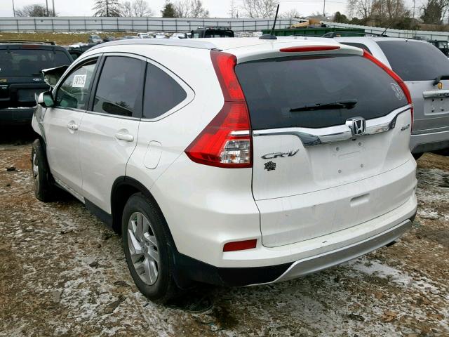 5J6RM4H7XGL076882 - 2016 HONDA CR-V EXL WHITE photo 3