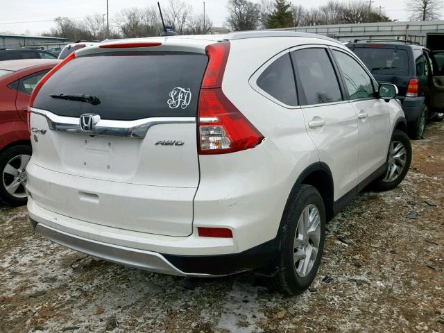 5J6RM4H7XGL076882 - 2016 HONDA CR-V EXL WHITE photo 4