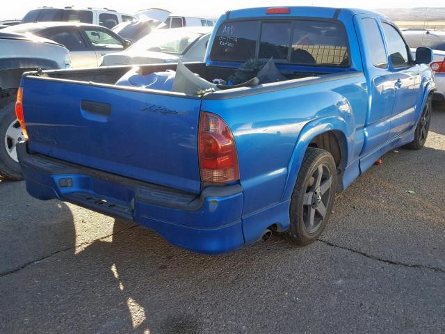 5TETU22N97Z376759 - 2007 TOYOTA TACOMA X-R BLUE photo 4