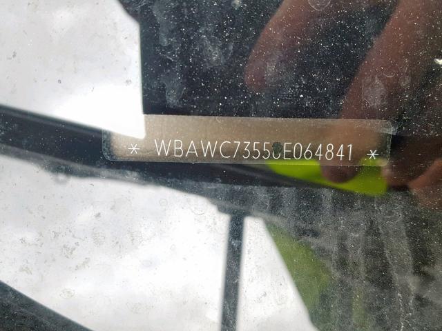 WBAWC73558E064841 - 2008 BMW 335 XI SILVER photo 10