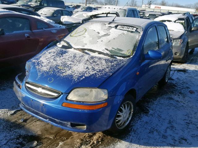 KL1TD62664B143445 - 2004 CHEVROLET AVEO BLUE photo 2