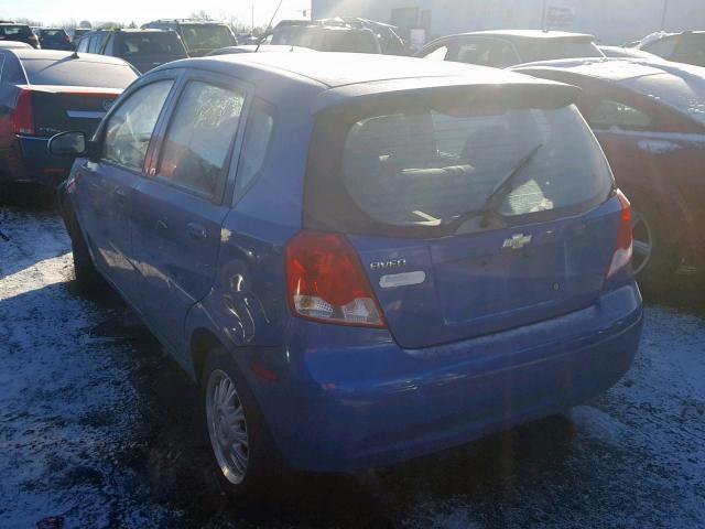 KL1TD62664B143445 - 2004 CHEVROLET AVEO BLUE photo 3