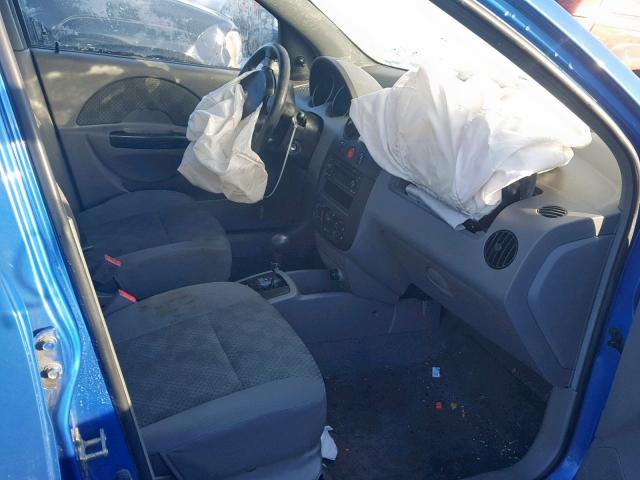 KL1TD62664B143445 - 2004 CHEVROLET AVEO BLUE photo 5