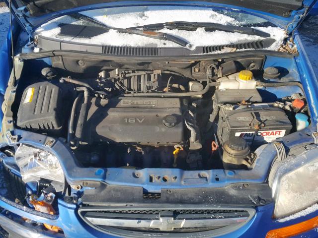 KL1TD62664B143445 - 2004 CHEVROLET AVEO BLUE photo 7