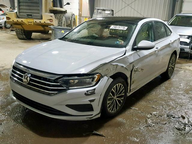 3VWE57BU5KM113455 - 2019 VOLKSWAGEN JETTA SEL GRAY photo 2