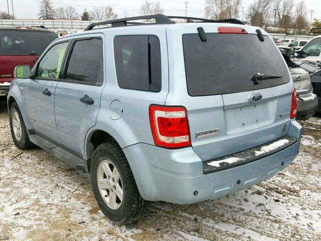 1FMCU59H18KB58589 - 2008 FORD ESCAPE HEV BLUE photo 3