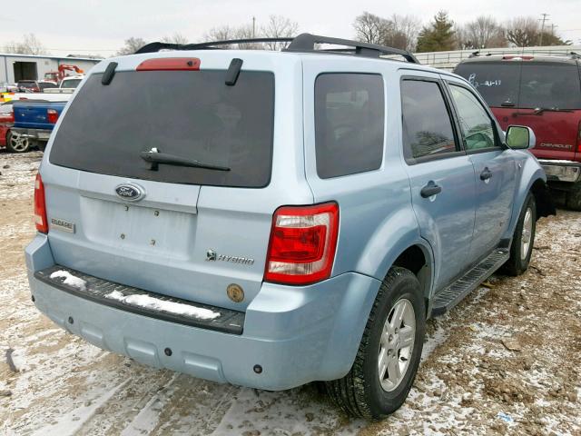 1FMCU59H18KB58589 - 2008 FORD ESCAPE HEV BLUE photo 4