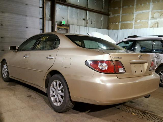 JTHBF30G020068368 - 2002 LEXUS ES 300 GOLD photo 3