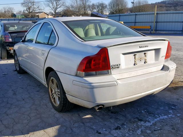 YV1RS592X62519664 - 2006 VOLVO S60 2.5T WHITE photo 3