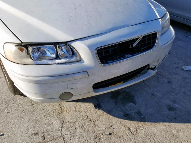 YV1RS592X62519664 - 2006 VOLVO S60 2.5T WHITE photo 9