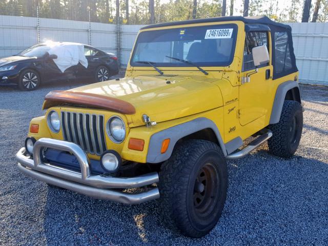 1J4FA49S02P704397 - 2002 JEEP WRANGLER / YELLOW photo 2