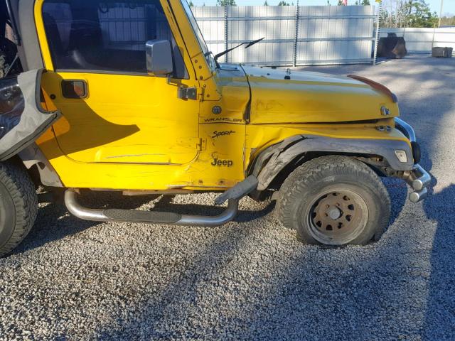 1J4FA49S02P704397 - 2002 JEEP WRANGLER / YELLOW photo 9