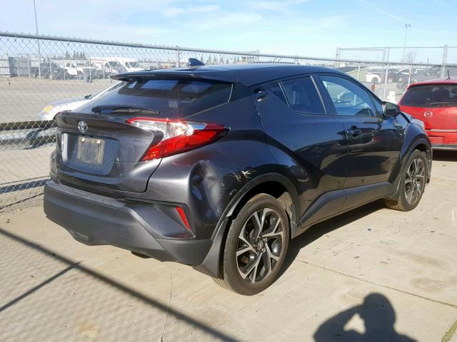 NMTKHMBX3JR021621 - 2018 TOYOTA C-HR XLE GRAY photo 4