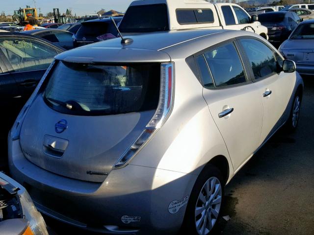 1N4AZ0CP0DC421942 - 2013 NISSAN LEAF S GRAY photo 4