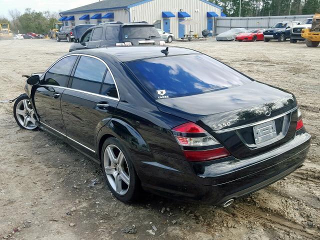 WDDNG71X49A245094 - 2009 MERCEDES-BENZ S 550 BLACK photo 3