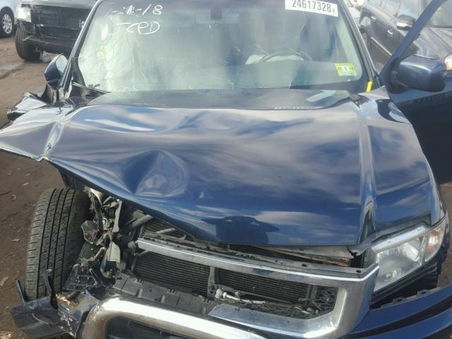 2HJYK16549H500740 - 2009 HONDA RIDGELINE BLUE photo 7