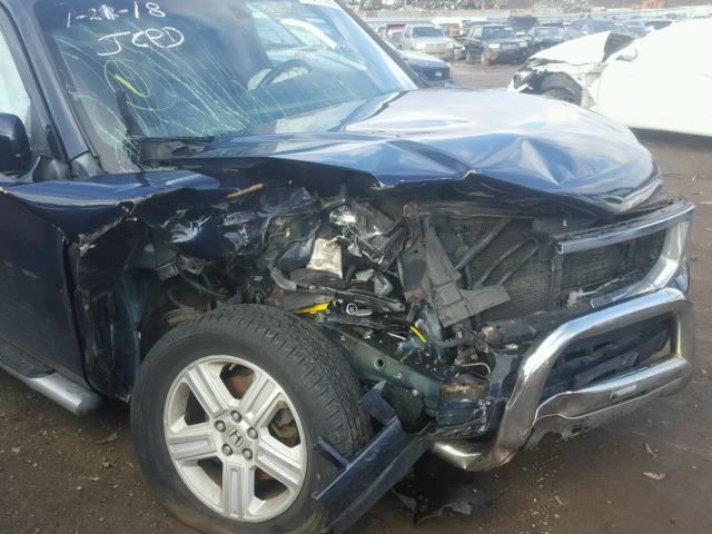 2HJYK16549H500740 - 2009 HONDA RIDGELINE BLUE photo 9