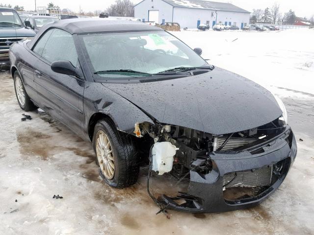 1C3EL45R74N131466 - 2004 CHRYSLER SEBRING LX BLACK photo 1