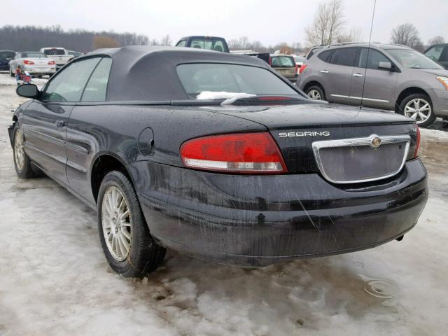 1C3EL45R74N131466 - 2004 CHRYSLER SEBRING LX BLACK photo 3