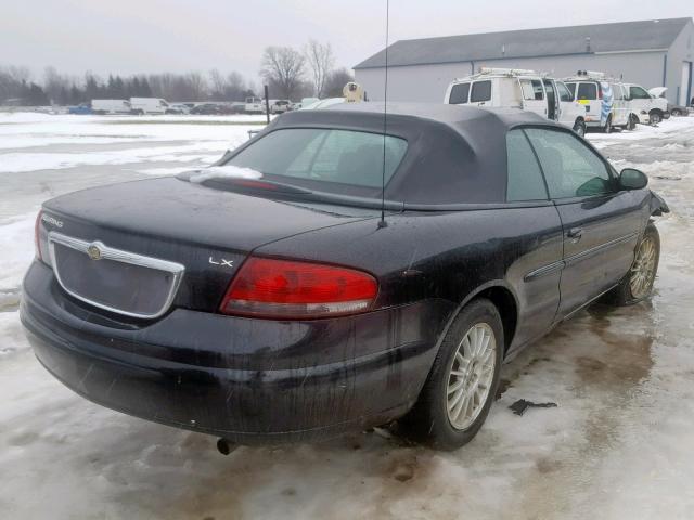 1C3EL45R74N131466 - 2004 CHRYSLER SEBRING LX BLACK photo 4