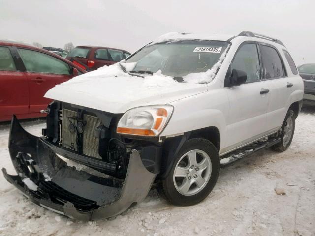 KNDJF724887461056 - 2008 KIA SPORTAGE L WHITE photo 2