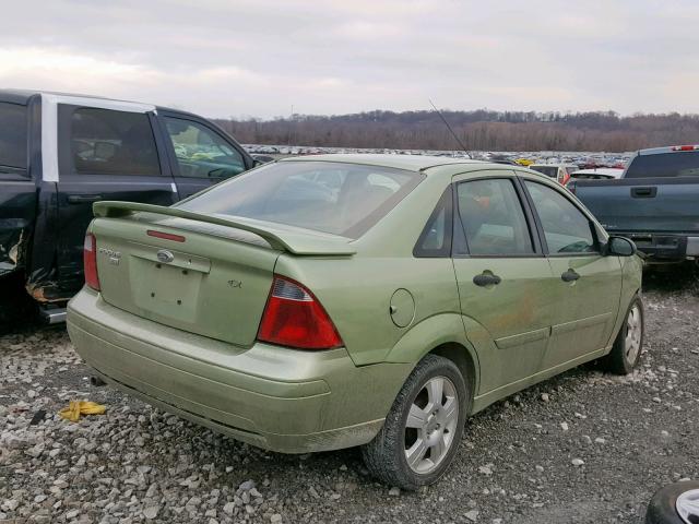 1FAFP34N67W185407 - 2007 FORD FOCUS ZX4 GREEN photo 4