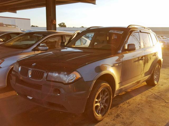 WBXPA73484WC41686 - 2004 BMW X3 2.5I GRAY photo 2