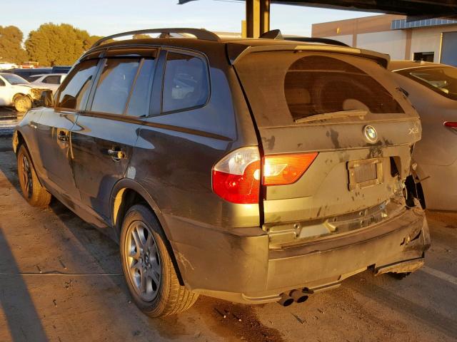 WBXPA73484WC41686 - 2004 BMW X3 2.5I GRAY photo 3