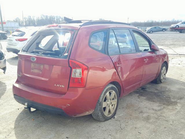 KNAFG526187208974 - 2008 KIA RONDO LX BURGUNDY photo 4