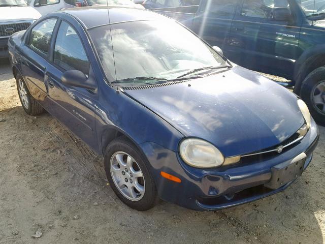 1B3ES46C6YD711376 - 2000 DODGE NEON BASE BLUE photo 1