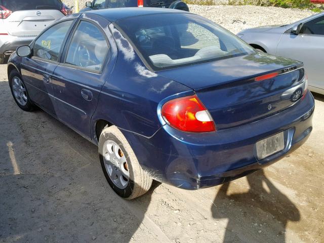 1B3ES46C6YD711376 - 2000 DODGE NEON BASE BLUE photo 3