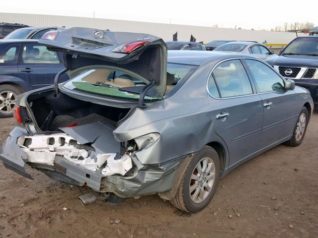 JTHBA30G945026141 - 2004 LEXUS ES 330 GRAY photo 4