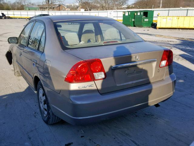 2HGES16523H529914 - 2003 HONDA CIVIC LX GOLD photo 3