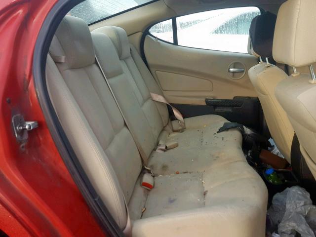 2G2WP552081189248 - 2008 PONTIAC GRAND PRIX MAROON photo 6